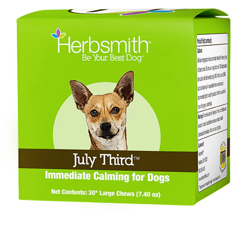 Herbsmith July 3rd calming supplement for dogs.